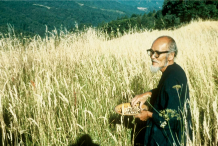 A picture of Masanobu Fukouka, the author and farmer of One-Straw Revolution